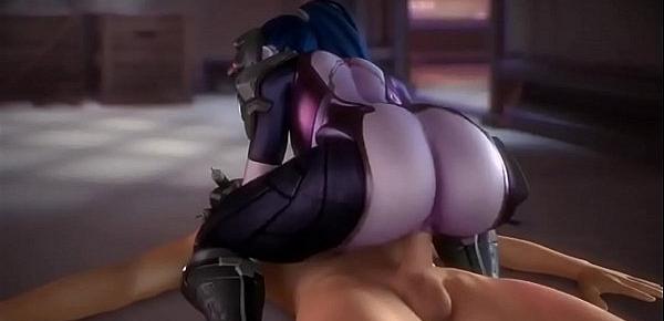  Overwatch Widowmaker gets her Ass Fucked